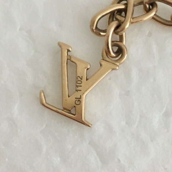 Louis Vuitton Crystal Gamble Station Bracelet 8" 100% Authentic Gold Plated - Picture 7 of 9